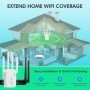 Enrutador inalámbrico de 1200Mbps, repetidor WiFi 2,4G 5G, amplificado