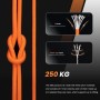 Abma Cord 4mm Paracord 550 Nylon Cuerda (10-15-30-50m) Tipo III 7 Hebras Cuerda de Nailon - MAX. 250 kg - Ejército Verde, 15m