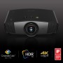 BenQ W5700 Proyector DLP de Cine en casa (4K UHD, HDR, 100% DCI-P3, 100% Rec. 709, 1800 lúmenes ANSI, 100.000:1 Contraste, HDMI)