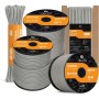 Abma Cord 4mm Paracord 550 Nylon Cuerda (10-15-30-50m) Tipo III 7 Hebras Cuerda de Nailon - MAX. 250 kg - Ejército Verde, 15m