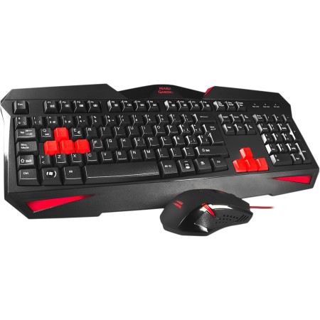 Mars Gaming MCPX, Combo Teclado Gaming H-Mech FRGB, Ratón Gaming 10000DPI y Alfombrilla Escritorio XXL, Blanco, Teclado Español