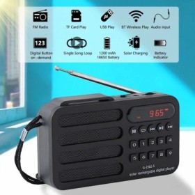 Radio portátil FM MP3 USB Bluetooth altavoz inalámbrico soporte carga 