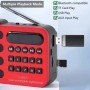 Radio portátil FM MP3 USB Bluetooth altavoz inalámbrico soporte carga 
