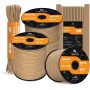 Abma Cord 4mm Paracord 550 Nylon Cuerda (10-15-30-50m) Tipo III 7 Hebras Cuerda de Nailon - MAX. 250 kg - Ejército Verde, 15m