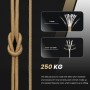 Abma Cord 4mm Paracord 550 Nylon Cuerda (10-15-30-50m) Tipo III 7 Hebras Cuerda de Nailon - MAX. 250 kg - Ejército Verde, 15m
