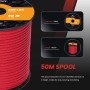 Abma Cord 4mm Paracord 550 Nylon Cuerda (10-15-30-50m) Tipo III 7 Hebras Cuerda de Nailon - MAX. 250 kg - Ejército Verde, 15m