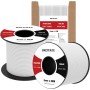 Brotree 2mm Paracord 3 Hebras 50M 100% Nylon Cuerda de Paracaídas para Al Aire Libre, Artesanía, Bricolaje - 90kg Carga de