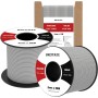 Brotree 2mm Paracord 3 Hebras 50M 100% Nylon Cuerda de Paracaídas para Al Aire Libre, Artesanía, Bricolaje - 90kg Carga de