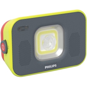 Philips lámpara de Trabajo LED Xperion 6000 Flood Audio, proyector LED Recargable con Zoom y luz Regulable, Altavoces Bluetooth,
