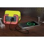 Philips lámpara de Trabajo LED Xperion 6000 Flood Audio, proyector LED Recargable con Zoom y luz Regulable, Altavoces Bluetooth,
