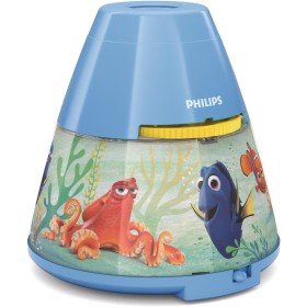 Philips Disney Dory - Proyector y luz nocturna 2 en 1, luz blanca cálida, bombilla LED de 0.3 W, color azul claro