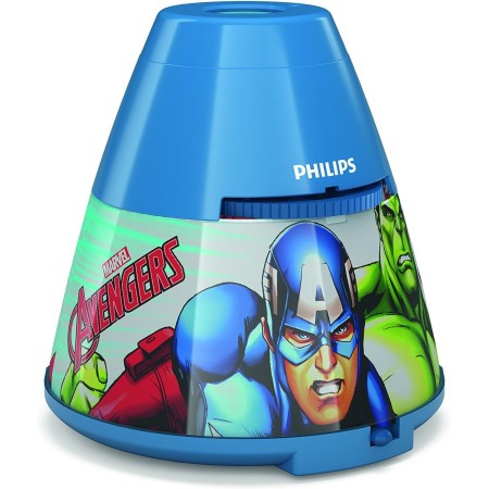 Philips Disney Dory - Proyector y luz nocturna 2 en 1, luz blanca cálida, bombilla LED de 0.3 W, color azul claro