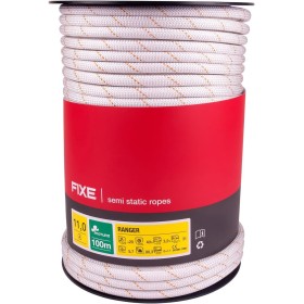 FIXE - Cuerda Semiestática Ranger 11mm 100m Blanca - Cuerda Trabajos Verticales y Aplicaciones Deportivas - Homologada