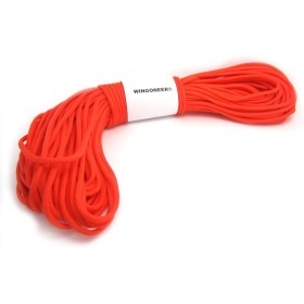 WINGONEER Cuerda de paracaídas de 100 pies, 7 núcleos, 550, Paracord, Nailon, Playa, Camping, 30 Metros, Color Rojo y Naranja