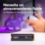Crucial P310 1TB PCIe Gen4 NVMe M.2 PS5 SSD Interno Gaming con Disipador, Hasta 7100 MB/s, Compatible con PlayStation 5,