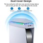 Mcbazel RGB Ventilador de Enfriamiento Superior para PS5, Accesorios de Refrigeración Ajustable 3 Velocidades Cubierta Antipolvo