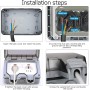 Outinhao Enchufe Exterior Impermeable Ip66, Toma de Pared, con Cubierta Protectora, Interruptor Independiente y Luz Indicadora