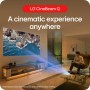 LG CineBeam Q HU710PB Proyector portátil inteligente 4K con ajuste automático de pantalla, enfoque automático, láser RGB, hasta
