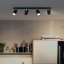Philips Lighting PROYECTOR KOSIPO 4 LUCES ACCESORIO METAL NEGRO GU10 REGULABLE 52059430PN