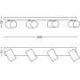 Philips Lighting PROYECTOR KOSIPO 4 LUCES ACCESORIO METAL NEGRO GU10 REGULABLE 52059430PN