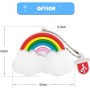 BorlterClamp Memoria USB de 64 GB, Unidad Flash Patrón de Nube Arcoiris Lindo USB Memory Stick, Regalo para Estudiantes y Niños