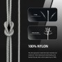 Abma Cord Paracord 2mm Cuerda de 100% Nylon 15m Tipo I Cuerda de Paracaídas 1 Hebra - MAX. 45 kg - Naranja