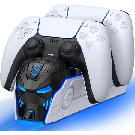 ALEEMTRY Cargador Mando PS5, Dual Accesorios ps5 Mando Cargador con Apariencia Genial para Mando ps5, Cargador para Playstation