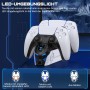 ALEEMTRY Cargador Mando PS5, Dual Accesorios ps5 Mando Cargador con Apariencia Genial para Mando ps5, Cargador para Playstation