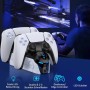 ALEEMTRY Cargador Mando PS5, Dual Accesorios ps5 Mando Cargador con Apariencia Genial para Mando ps5, Cargador para Playstation
