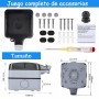 Enchufe Estanco IP66, 3680W Enchufe Exterior Impermeable con Interruptor, 16A Pared Toma de Corriente de Cable y Tapa Abatible,