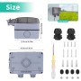NVIYAM Enchufe Exterior Impermeable con Interruptor y Luz Indicadora, Toma de Corriente IP66, Enchufe Superficie Resistente para