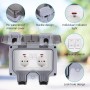NVIYAM Enchufe Exterior Impermeable con Interruptor y Luz Indicadora, Toma de Corriente IP66, Enchufe Superficie Resistente para