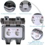 Outinhao Enchufe Exterior Impermeable Ip66, Toma de Pared, con Cubierta Protectora, Interruptor Independiente y Luz Indicadora
