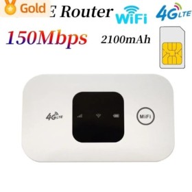 Enrutador WiFi 4G LTE de 2100mAh, enrutador portátil de bolsillo, punt
