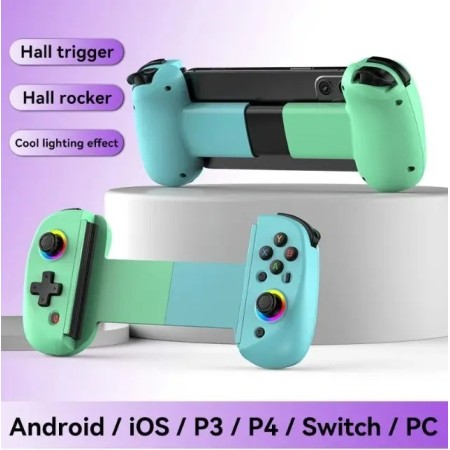 Controlador de Gamepad telescópico D8, Joystick Turbo de 6 ejes, giros