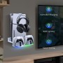 Mcbazel Soporte de pared RGB para consola de juegos PS5 Slim/PS5 Pro/PS5 Estación de Carga Dual para Controladores Montada en la