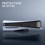kwmobile Pegatina compatible con Sony Playstation 5 Disc Edition - Skin decorativo y protector para videoconsola - de carbono