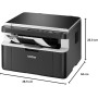 Brother DCP-1612W - Impresora multifunción compacta 3 en 1 (Impresora láser, fotocopiadora Digital, escáner a Color, 2400 x 600