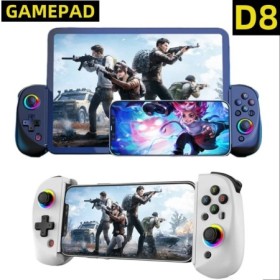 Controlador de Gamepad telescópico D8, Joystick Turbo de 6 ejes, giros