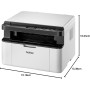 Brother DCP-1610W - Impresora multifunción láser (B/N 20 PPM, A4, USB), Blanco y Negro