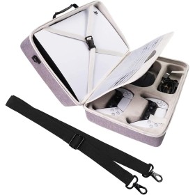 Khanka Duro Viaje Funda Case Estuche para Sony Consola Playstation 5.（Solo Estuche, Blanco