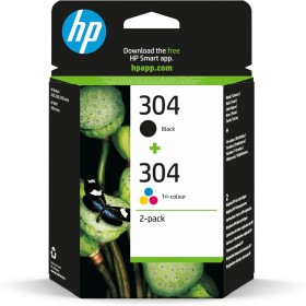 HP 304 3JB05AE - Pack de 2 Cartuchos de Tinta Originales Negro y Tricolor, compatible con impresoras de inyección de tinta HP