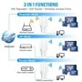 Repetidor WiFi inalámbrico de 1200Mbps, repetidor de señal WiFi de dob