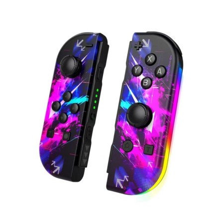 Para controlador de interruptor NS BT 5,2 RGB LED Joypad izquierdo y d