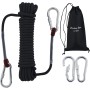 LZ.MZXU Cuerda Escalada 30M, 10mm Cuerda de Escalada Cuerda de Seguridad Nylon Cuerda Cuerdas de Rescate con 2 Mosquetón para