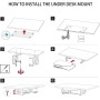 Monzlteck Soporte para Debajo del Escritorio para PS5/PS5 Slim, Montaje sigiloso Compatible con Playstation 5 Disc y Consola de