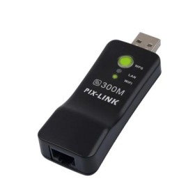 PIXLINK-Adaptador Wifi Universal USB inalámbrico, 300Mbps, puerto de R