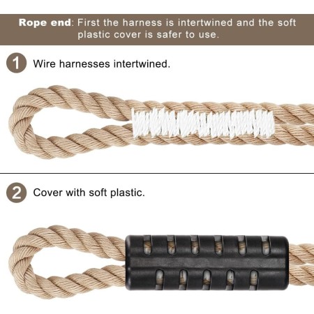 Besthouse 10 mm (0,39") Cuerda para Escalada en Roca, Cuerda Estática para Salvar Vidas Cuerda de Escape de Incendios Cuerda