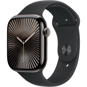 Apple Watch Series 10 GPS + Cellular Smartwatch con Caja de Titanio Pizarra de 46 mm y Correa Deportiva Negro - Talla S/M.