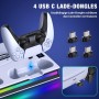 ALEEMTRY Soporte para PS5 Slim con ventilador de 3 niveles, luz RGB, almacenamiento de 15 juegos, soporte para PS5, soporte para